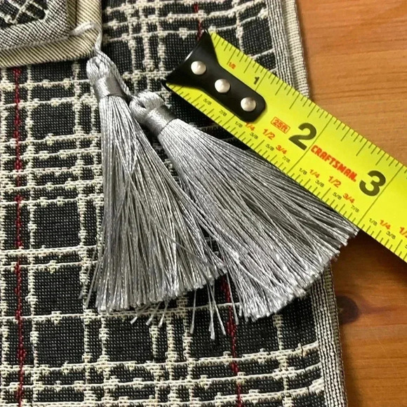 Holiday Table Runner Gray w white,red and green. 70” long - Picture 6 of 7